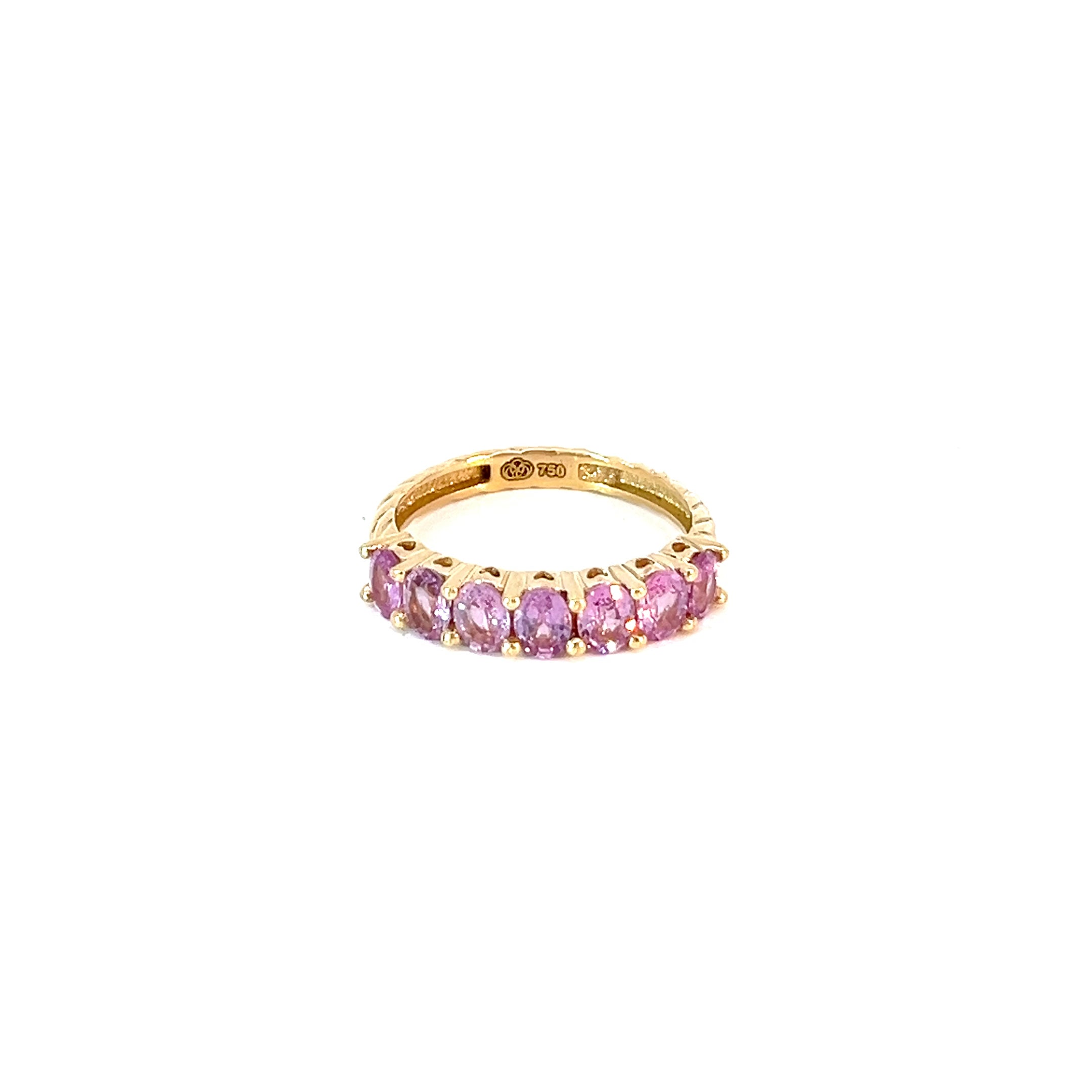 Anillo fiesta Zafiros rosados Oro Amarillo