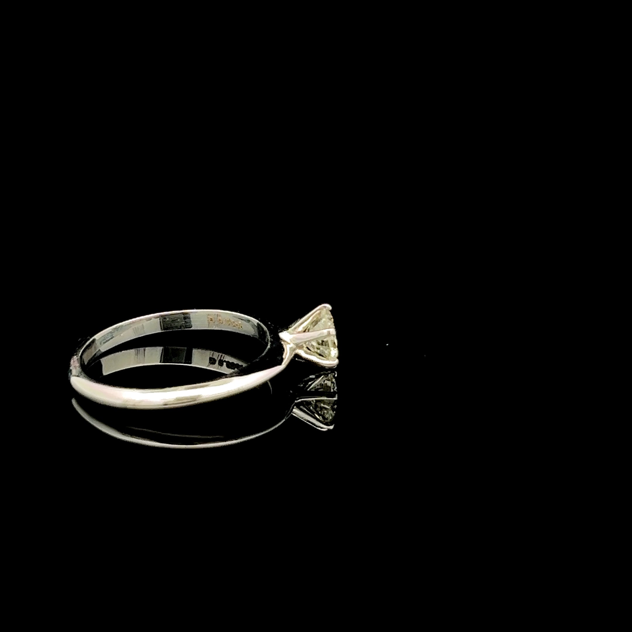 Anillo Solitario Diamante 0,55 cts- Oro Blanco