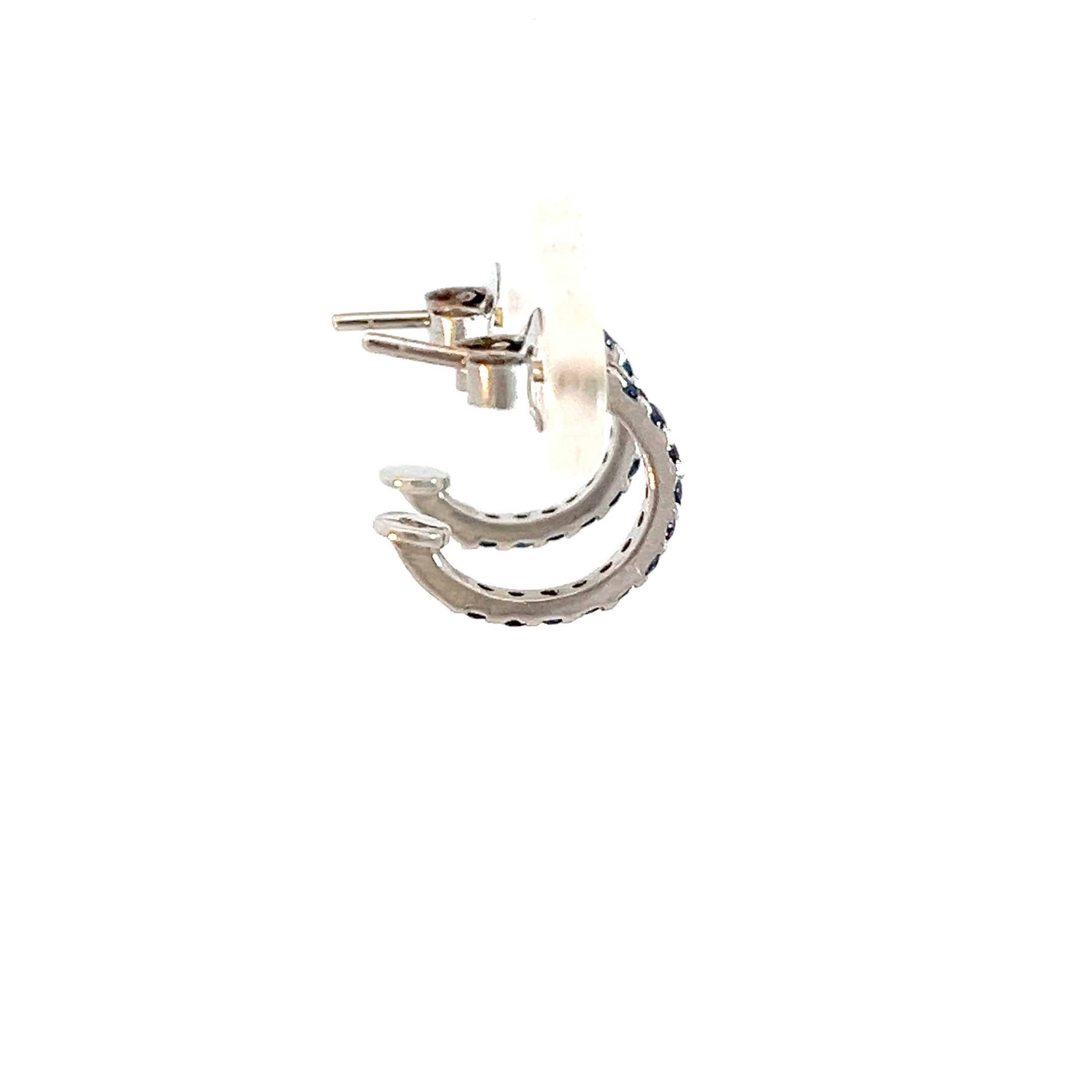 Midhoops abiertos 1.5 mm Oro blanco (Par)