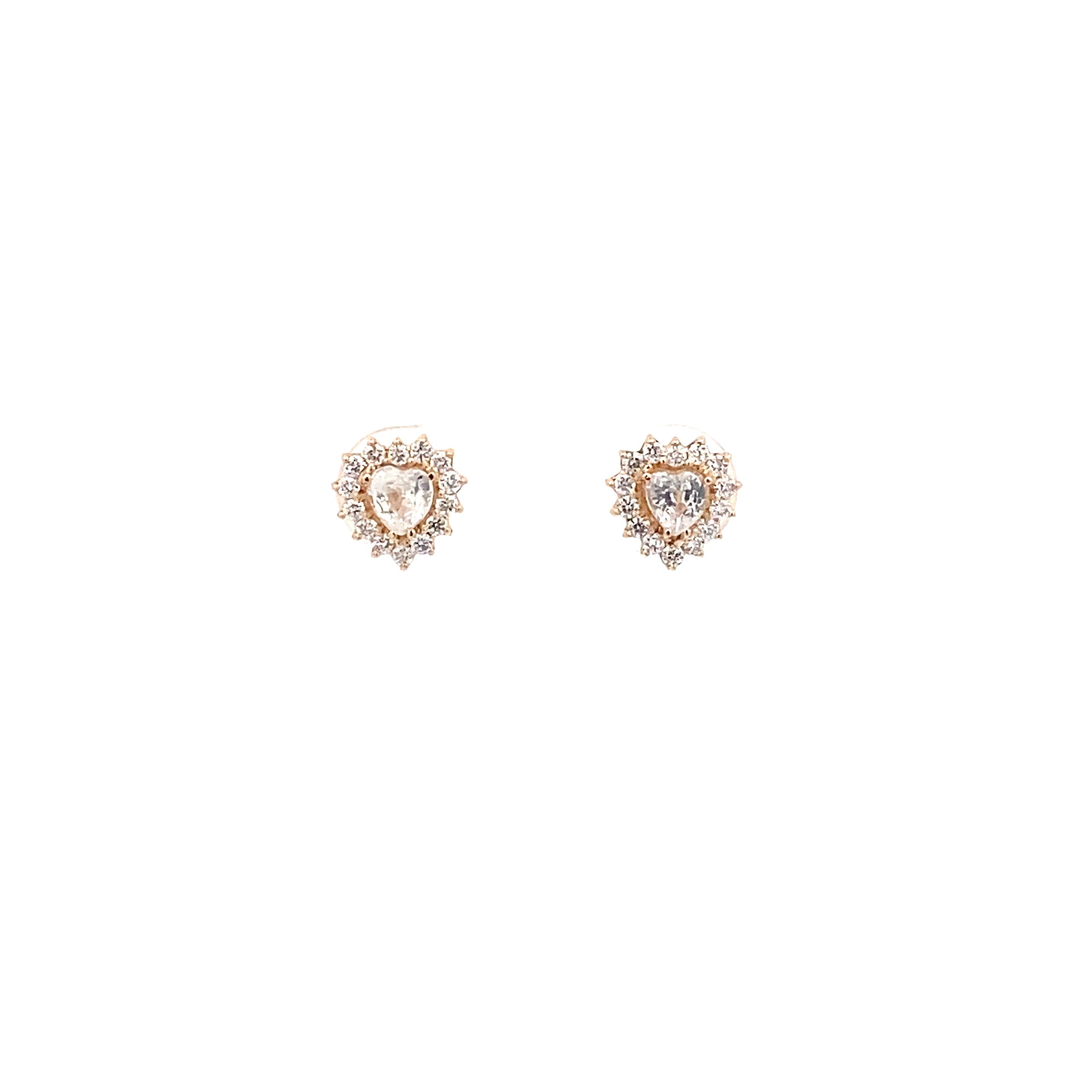 Aretes Camelia corazón 4 mm